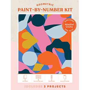 Chronicle Books Mindful Crafts: Geometric Paint-by-Number Kit Chronicle Books Mindful Crafts: Geometric Paint-by-Number Kit