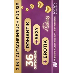 Love&Co Editions 3-in-1 Gutscheinbuch für SIE – Romantisch, Sexy und Erotisch (36 Gutscheine + 6 Blanko) Gutscheinheft, Geschenk für Freundin, Frau, Date-Night Ideen, Valentinstag (Würzt eure Beziehung!) Love&Co Editions 3-in-1 Gutscheinbuch für SIE – Romantisch, Sexy und Erotisch (36 Gutscheine + 6 Blanko) Gutscheinheft, Geschenk für Freundin, Frau, Date-Night Ideen, Valentinstag (Würzt eure Beziehung!)