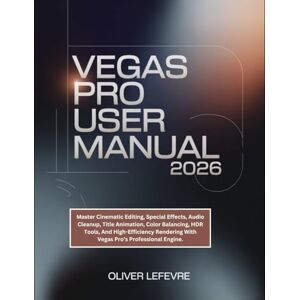 Lefevre, Oliver Vegas Pro User Manual 2026: Master Cinematic Editing, Special Effects, Audio Cleanup, Title Animation, Color Balancing, HDR Tools, And High-Efficiency Rendering With Vegas Pro’s Professional Engine. Lefevre, Oliver Vegas Pro User Manual 2026: Master Cinematic Editing, Special Effects, Audio Cleanup, Title Animation, Color Balancing, HDR Tools, And High-Efficiency Rendering With Vegas Pro’s Professional Engine.
