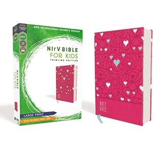 Zondervan NIrV, Bible for Kids, Large Print, Leathersoft, Pink, Comfort Print: Thinline Edition Zondervan NIrV, Bible for Kids, Large Print, Leathersoft, Pink, Comfort Print: Thinline Edition