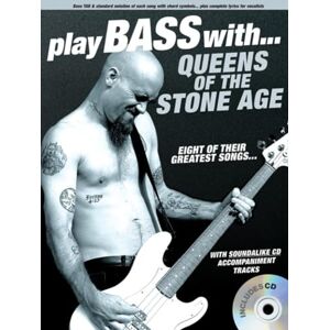 Various Play Bass With... Queens Of The Stone Age Btab Book/Cd Various Play Bass With... Queens Of The Stone Age Btab Book/Cd