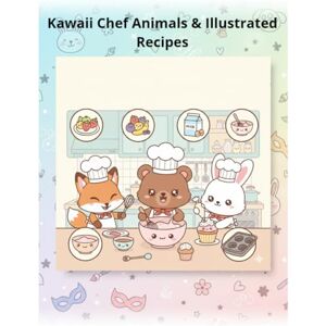 Penha Gomes, Sra. Valeria Laneu Kawaii Chef Animals & Illustrated Recipes: Cute Animal Chefs and Easy Step-By-Step Cooking Pages for Kids Penha Gomes, Sra. Valeria Laneu Kawaii Chef Animals & Illustrated Recipes: Cute Animal Chefs and Easy Step-By-Step Cooking Pages for Kids