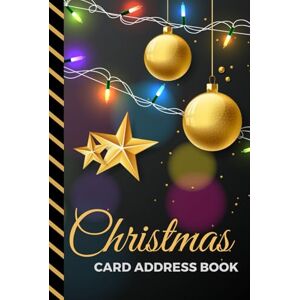 Creations, Easy Elfin Christmas Card Address Book: Hardcover 10-Year Logbook / 6x9 Tracker For Holiday Mail / Alphabetical Organizer With Tabs / Gold Star Ornament Light ... / Large Print / Great Gift For Seniors Creations, Easy Elfin Christmas Card Address Book: Hardcover 10-Year Logbook / 6x9 Tracker For Holiday Mail / Alphabetical Organizer With Tabs / Gold Star Ornament Light ... / Large Print / Great Gift For Seniors