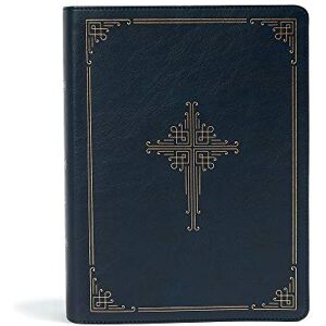 Holman Bible Staff CSB Ancient Faith Study Bible, Navy LeatherTouch: Black Letter, Church Fathers, Study Notes and Commentary, Ribbon Marker, Sewn Binding, Easy-To-Read Bible Serif Type Holman Bible Staff CSB Ancient Faith Study Bible, Navy LeatherTouch: Black Letter, Church Fathers, Study Notes and Commentary, Ribbon Marker, Sewn Binding, Easy-To-Read Bible Serif Type