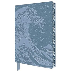 Katsushika Hokusai: The Great Wave 2025 Artisan Art Vegan Leather Diary Planner Page to View with Notes Katsushika Hokusai: The Great Wave 2025 Artisan Art Vegan Leather Diary Planner Page to View with Notes