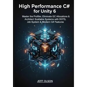 Olson, Jeff High-Performance C# for Unity 6: Master the Profiler, Eliminate GC Allocations, and Architect Scalable Systems with DOTS, Job System, and Modern C# Features Olson, Jeff High-Performance C# for Unity 6: Master the Profiler, Eliminate GC Allocations, and Architect Scalable Systems with DOTS, Job System, and Modern C# Features