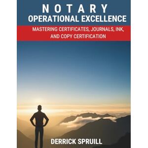 Spruill, Derrick Notary Operational Excellence: Mastering Certificates, Journals, Ink, and Copy Certification Spruill, Derrick Notary Operational Excellence: Mastering Certificates, Journals, Ink, and Copy Certification