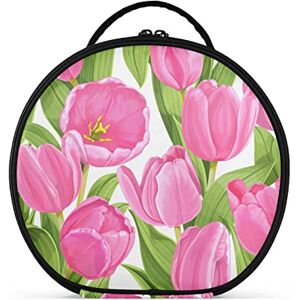 Moyyo Pink Tulips Flowers Large Make up Bag for Women, Travel Makeup Bag with Removable Compartments, Waterproof Cosmetic Bag Portable Make Up Train Case Makeup Organiser Bag Toiletry Bag Moyyo Pink Tulips Flowers Large Make up Bag for Women, Travel Makeup Bag with Removable Compartments, Waterproof Cosmetic Bag Portable Make Up Train Case Makeup Organiser Bag Toiletry Bag