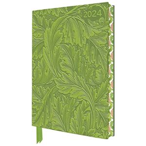 William Morris: Acanthus 2024 Artisan Art Vegan Leather Diary Page to View with Notes William Morris: Acanthus 2024 Artisan Art Vegan Leather Diary Page to View with Notes