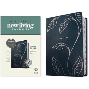 NLT Personal Size Giant Print Bible, Filament Enabled (LeatherLike, Navy Vines, Indexed, Red Letter) NLT Personal Size Giant Print Bible, Filament Enabled (LeatherLike, Navy Vines, Indexed, Red Letter)