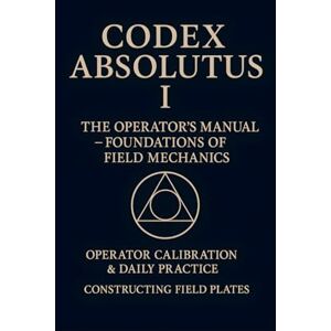 Jacobs, Carmen CODEX ABSOLUTUS THE OPERATORS TRAINING MANUAL: Mastering the laws of energy and field mechanics: 1 Jacobs, Carmen CODEX ABSOLUTUS THE OPERATORS TRAINING MANUAL: Mastering the laws of energy and field mechanics: 1