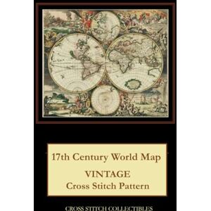 17th Century World Map: Vintage Cross Stitch Pattern 17th Century World Map: Vintage Cross Stitch Pattern