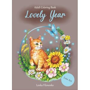 Filonenko, Lenka Lovely Year: Line Art Coloring Book Filonenko, Lenka Lovely Year: Line Art Coloring Book