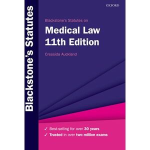 Blackstone's Statutes on Medical Law (Blackstone's Statute Series) Blackstone's Statutes on Medical Law (Blackstone's Statute Series)