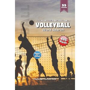 Books, RL Volleyball Word Search Puzzle Book: Beach & Indoor Volleyball Word Searches Featuring Sets, Digs, Rotations & More 6x9 Inches, 110 Pages 50+ Puzzles – Fun for All Ages Books, RL Volleyball Word Search Puzzle Book: Beach & Indoor Volleyball Word Searches Featuring Sets, Digs, Rotations & More 6x9 Inches, 110 Pages 50+ Puzzles – Fun for All Ages