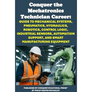 McCaulay, Philip Martin Conquer the Mechatronics Technician Career: Guide to Mechanical Systems, Pneumatics, Hydraulics, Robotics, Control Logic, Industrial Sensors, ... ... Support, and Smart Manufacturing Equipment McCaulay, Philip Martin Conquer the Mechatronics Technician Career: Guide to Mechanical Systems, Pneumatics, Hydraulics, Robotics, Control Logic, Industrial Sensors, ... ... Support, and Smart Manufacturing Equipment