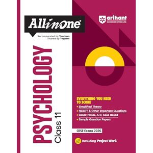 Tripathi, Charu Arihant All in One Psychology Class 11 for CBSE Exams 2025-26 as per latest syllabus Simplified Theory, All Types of Exam Pattern Questions, CBQs, ... Based, Sample Question Papers, & Project Work Tripathi, Charu Arihant All in One Psychology Class 11 for CBSE Exams 2025-26 as per latest syllabus Simplified Theory, All Types of Exam Pattern Questions, CBQs, ... Based, Sample Question Papers, & Project Work