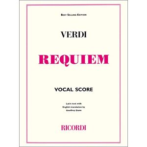Giuseppe Verdi Requiem. Mixed Choir And Piano/Organ. Score Giuseppe Verdi Requiem. Mixed Choir And Piano/Organ. Score