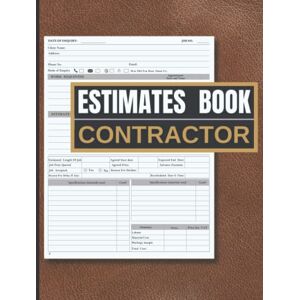 Publishing, ProData Estimate Book Contractor: Log book to record client details/ job quotes / estimates Contractor notebook Organizer Record Book Complete with dot grid diagram / measurement pages A4 Publishing, ProData Estimate Book Contractor: Log book to record client details/ job quotes / estimates Contractor notebook Organizer Record Book Complete with dot grid diagram / measurement pages A4