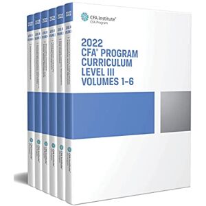 CFA Institute 2022 CFA Program Curriculum Level III Box Set: 1-6 CFA Institute 2022 CFA Program Curriculum Level III Box Set: 1-6