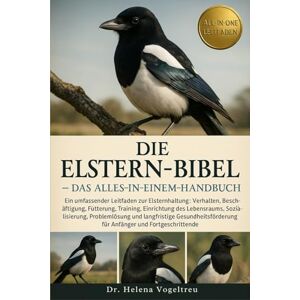 Vogeltreu, Dr. Helena Die Elstern-Bibel – Das Alles-in-einem-Handbuch: Ein umfassender Leitfaden zur Elsternhaltung: Verhalten, Beschäftigung, Fütterung, ... für Anfänger und Fortgeschrittene Vogeltreu, Dr. Helena Die Elstern-Bibel – Das Alles-in-einem-Handbuch: Ein umfassender Leitfaden zur Elsternhaltung: Verhalten, Beschäftigung, Fütterung, ... für Anfänger und Fortgeschrittene