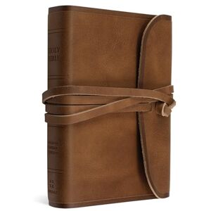 ESV Large Print Compact Bible, Red Letter (Natural Leather, Brown, Flap with Strap) ESV Large Print Compact Bible, Red Letter (Natural Leather, Brown, Flap with Strap)