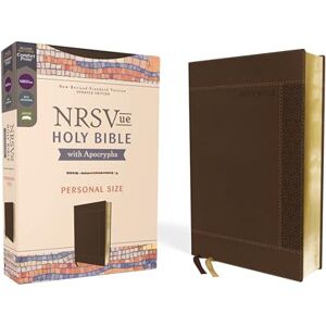 Zondervan NRSVue, Holy Bible with Apocrypha, Personal Size, Leathersoft, Brown, Comfort Print: New Revised Standard Version Updated Edition, Dark Brown, ... Books of the Old Testament Zondervan NRSVue, Holy Bible with Apocrypha, Personal Size, Leathersoft, Brown, Comfort Print: New Revised Standard Version Updated Edition, Dark Brown, ... Books of the Old Testament