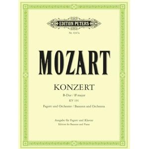 Wolfgang Amadeus Mozart Mozart: Concerto No. 1 in B flat K191 (Bassoon and Piano) (EP4347A) Wolfgang Amadeus Mozart Mozart: Concerto No. 1 in B flat K191 (Bassoon and Piano) (EP4347A)
