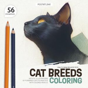 Editions, Posterlike How to Draw Realistic Pets. Cat Breeds Coloring: 56 Artistic Illustrations of Purebred Cats to Practice with Colored Pencils (Draw pets like a pro) Editions, Posterlike How to Draw Realistic Pets. Cat Breeds Coloring: 56 Artistic Illustrations of Purebred Cats to Practice with Colored Pencils (Draw pets like a pro)