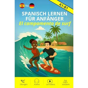 Wicker, Nikolas Spanisch lernen für Anfänger: El campamento de surf: Zweisprachige Sommergeschichte in 20 Kapiteln. Mit Übungen, Audios & Online-Vokabelspielen ... schulspanisch.de – Das Komplettpaket (A1–B2)) Wicker, Nikolas Spanisch lernen für Anfänger: El campamento de surf: Zweisprachige Sommergeschichte in 20 Kapiteln. Mit Übungen, Audios & Online-Vokabelspielen ... schulspanisch.de – Das Komplettpaket (A1–B2))
