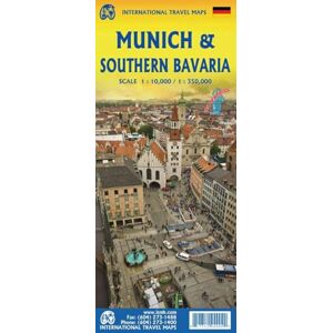 Munich / Southern Bavaria: ITM Travel Reference Map 1:350000 Munich / Southern Bavaria: ITM Travel Reference Map 1:350000