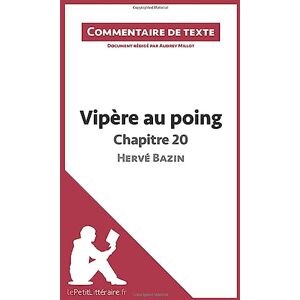 lePetitLitteraire, Audrey Vipère au poing d'Hervé Bazin Chapitre 20: Commentaire et Analyse de texte lePetitLitteraire, Audrey Vipère au poing d'Hervé Bazin Chapitre 20: Commentaire et Analyse de texte