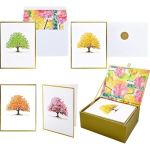 Peter Pauper Press Watercolor Trees Premium Note Cards (20 cards with 4 unique designs. 21 self-sealing envelopes) Peter Pauper Press Watercolor Trees Premium Note Cards (20 cards with 4 unique designs. 21 self-sealing envelopes)