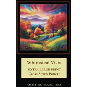 Whimsical Vista: Extra Large Print Cross Stitch Pattern Whimsical Vista: Extra Large Print Cross Stitch Pattern