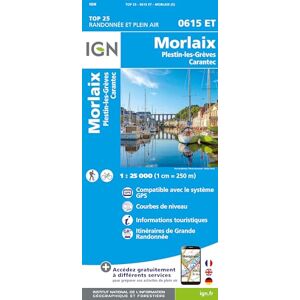 Morlaix / Plestin-les-Grèves / Carantec (0615ET): 1:25000 (TOP 25) Morlaix / Plestin-les-Grèves / Carantec (0615ET): 1:25000 (TOP 25)