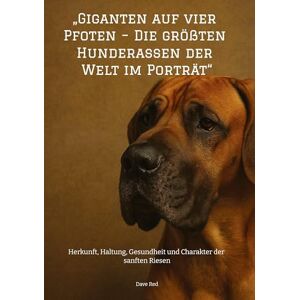 Red, Dave Giganten auf vier Pfoten Die größten Hunderassen der Welt im Porträt": Herkunft, Haltung, Gesundheit und Charakter der sanften Riesen Red, Dave Giganten auf vier Pfoten Die größten Hunderassen der Welt im Porträt": Herkunft, Haltung, Gesundheit und Charakter der sanften Riesen