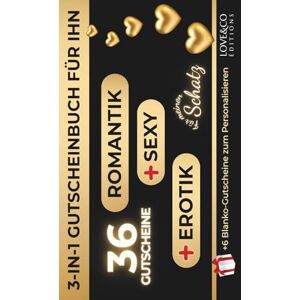 Love&Co Editions 3-in-1 Gutscheinbuch für IHN – 36 Romantik, Sexy und Erotik Gutscheine + 6 Blanko-Gutscheine Liebesgutscheine, Geschenk für Freund, Mann, Date-Night ... Geburtstag, Jahrestag (Würzt eure Beziehung!) Love&Co Editions 3-in-1 Gutscheinbuch für IHN – 36 Romantik, Sexy und Erotik Gutscheine + 6 Blanko-Gutscheine Liebesgutscheine, Geschenk für Freund, Mann, Date-Night ... Geburtstag, Jahrestag (Würzt eure Beziehung!)