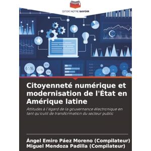 Páez Moreno (Compilateur), Ángel Emiro Citoyenneté numérique et modernisation de l'État en Amérique latine: Attitudes à l'égard de la gouvernance électronique en tant qu'outil de transformation du secteur public Páez Moreno (Compilateur), Ángel Emiro Citoyenneté numérique et modernisation de l'État en Amérique latine: Attitudes à l'égard de la gouvernance électronique en tant qu'outil de transformation du secteur public