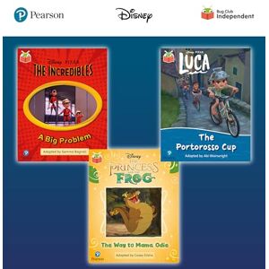 Elisha, Casey Pearson Bug Club Disney Year 1 Pack D, including decodable phonics readers for phase 5; The Incredibles: A Big Problem, Luca: The Portorosso Cup, The Princess and the Frog: The Way to Mama Odie Elisha, Casey Pearson Bug Club Disney Year 1 Pack D, including decodable phonics readers for phase 5; The Incredibles: A Big Problem, Luca: The Portorosso Cup, The Princess and the Frog: The Way to Mama Odie