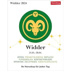 Harenberg in Athesia Kalenderverlag GmbH Widder Sternzeichenkalender 2024: Tagesabreißkalender Ihr Horoskop für jeden Tag Harenberg in Athesia Kalenderverlag GmbH Widder Sternzeichenkalender 2024: Tagesabreißkalender Ihr Horoskop für jeden Tag