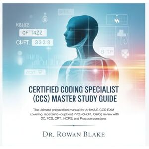 Blake, Dr. Rowan Certified Coding Specialist (CCS) Master Study Guide: The Ultimate Preparation Manual for AHIMA’s CCS Exam covering Inpatient Outpatient Coding ... PCS, CPT, HCPCS, and DRG Practice Questions Blake, Dr. Rowan Certified Coding Specialist (CCS) Master Study Guide: The Ultimate Preparation Manual for AHIMA’s CCS Exam covering Inpatient Outpatient Coding ... PCS, CPT, HCPCS, and DRG Practice Questions