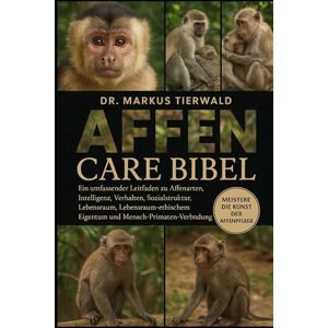 Tierwald, Dr. Markus AFFEN CARE BIBEL: Ein umfassender Leitfaden zu Affenarten, Intelligenz, Verhalten, Sozialstruktur, Lebensraum, Lebensdauer, ethischem Eigentum und Mensch-Primaten-Verbindung Tierwald, Dr. Markus AFFEN CARE BIBEL: Ein umfassender Leitfaden zu Affenarten, Intelligenz, Verhalten, Sozialstruktur, Lebensraum, Lebensdauer, ethischem Eigentum und Mensch-Primaten-Verbindung