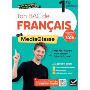 Boussot, Romain Ton Bac de français avec MediaClasse Bac 2026 (programme d'oeuvres 2025-2026): méthodes du bac, sujets corrigés & vidéos Boussot, Romain Ton Bac de français avec MediaClasse Bac 2026 (programme d'oeuvres 2025-2026): méthodes du bac, sujets corrigés & vidéos
