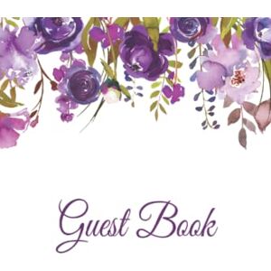 Publishing, Witty Guest Book: Floral Party Guest Book Purple Flowers for Weddings, Bridal Showers, Events for Women, and Birthday Parties Publishing, Witty Guest Book: Floral Party Guest Book Purple Flowers for Weddings, Bridal Showers, Events for Women, and Birthday Parties