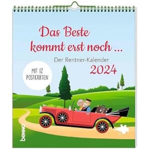 St. Benno Verlag GmbH Das Beste kommt erst noch 2024: Der Rentner-Kalender mit 12 Postkarten St. Benno Verlag GmbH Das Beste kommt erst noch 2024: Der Rentner-Kalender mit 12 Postkarten