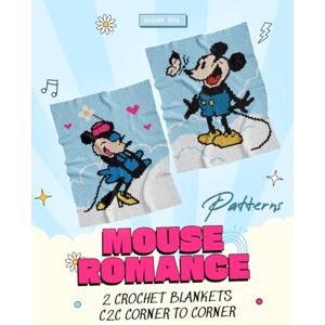 Azul, Alcoba Two C2C Blanket Crochet Pattern: "Mouse Romance" Book Corner-to-Corner Cartoon Design for Handcrafted Afghans, Lapghans, and Crib Throws Step-by-Step Color Block & Written Instructions Included Azul, Alcoba Two C2C Blanket Crochet Pattern: "Mouse Romance" Book Corner-to-Corner Cartoon Design for Handcrafted Afghans, Lapghans, and Crib Throws Step-by-Step Color Block & Written Instructions Included