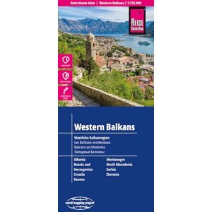 Reise Know-How Western Balkans 1:725,000 scale Tear and Water Resistant (World Mapping Project): Albania, Bosnia & Herzegovina, Croatia, Montenegro, N. Macedonia, Serbia, Slovenia Reise Know-How Western Balkans 1:725,000 scale Tear and Water Resistant (World Mapping Project): Albania, Bosnia & Herzegovina, Croatia, Montenegro, N. Macedonia, Serbia, Slovenia