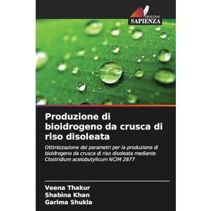 Thakur, Veena Produzione di bioidrogeno da crusca di riso disoleata: Ottimizzazione dei parametri per la produzione di bioidrogeno da crusca di riso disoleata mediante Clostridium acetobutylicum NCIM 2877 Thakur, Veena Produzione di bioidrogeno da crusca di riso disoleata: Ottimizzazione dei parametri per la produzione di bioidrogeno da crusca di riso disoleata mediante Clostridium acetobutylicum NCIM 2877