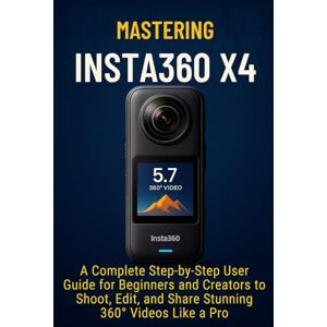 Adewusi, Faith A Mastering Insta360 X4: A Complete Step-by-Step User Guide for Beginners and Creators to Shoot, Edit, and Share Stunning 360° Videos Like a Pro Adewusi, Faith A Mastering Insta360 X4: A Complete Step-by-Step User Guide for Beginners and Creators to Shoot, Edit, and Share Stunning 360° Videos Like a Pro