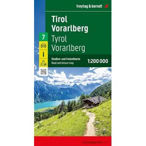 Freytag & Berndt Tyrol Vorarlberg, road and leisure map 1:200,000,: 1:200,000 scale: 7 Freytag & Berndt Tyrol Vorarlberg, road and leisure map 1:200,000,: 1:200,000 scale: 7